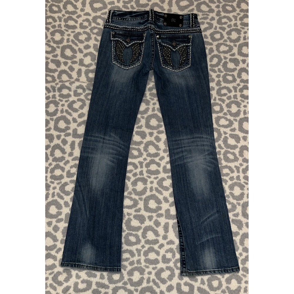 Miss Me Denim jeans size 29 JP5082UL With Angel Wing Embellishment Rhinestone